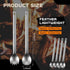 4 Pieces Titanium Long Handle Spork and Spoon 8.4 Inch Ultralight Portable Flatware Lightweight Soup Spoon Camping Spork Utensil for Outdoor Campi...