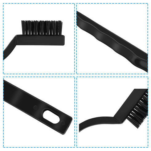 15 Pcs Mini Nylon Wire Brush Set for Cleaning Welding Slag Rust, Wire Bristle Scratch Brush Set, Curved Handle Brushes...