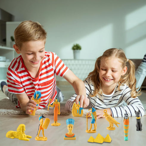 Ancient Egypt Toys Egyptian Toys for Kids Miniature Egyptian Figurines Set Pyramid Mummy Egyptian Toys Egyptian Party Decorations Supplies Birthda...