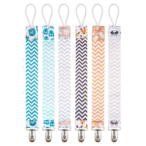 Babygoal Pacifier Clips - 6 Pack Holder for Boys & Girls, Fits Most Pacifier Styles & Teething Toys...