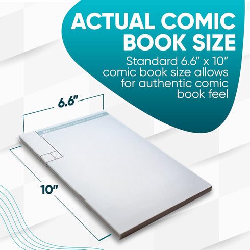 Koala Tools - Blank Comic Book, Draw-It-Yourself Comic Sketch Book with Dynamic Panels, 6.6 x 10 Inches, 28 Pages, Pack of 1...