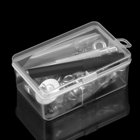Pangda 100 Sets Grommet Eyelets Tool Kit, Grommet Setting Tool and Eyelets with Setting Tools and Storage Box for Fabric, Tarps, Curtains?1/4 Inch...