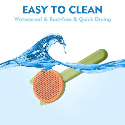 Cat Brush Dog Brush, Soft Cat Grooming Tool Brush for Dogs and Cats, Pet Massage Brush for Cat Hair Shedding, Self Cleaning Slicker Brushes Suitab...