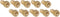 4LIFETIMELINES Brass Brake Line Adapter Fitting, Female(3/8-24 Inverted), Male(3/8-24 Bubble), 10/bag, Brass Construction, Corrosion-Resistant Pla...