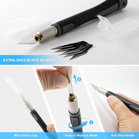Gomake Wallpaper Smoothing Tool Wallpaper Brush Tools Kit with Felt Squeegee Craft Precision Knife for Paper Peel and Stick Wallpaper Car Wrap Vin...