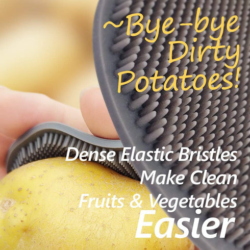 Vegetable Brush - Vegetable Brush Scrubber for Food - Vegetable Cleaner Potato Scrubber Brush Vegetable Scrubber Potato Brush Scrubber Veggie Brus...