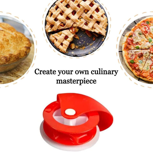 Pastry Wheel Decorator and Cutter Beautiful Pie Crust Pizza Pastry lattice Decoration Tools Plastic Pie Decoration Cutter Lattice Cutting Tool for...