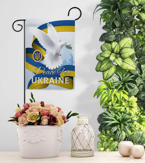 Ukrainian Decorations Home Decor Banner Room Wall Art Patio Lawn Front Porch Outdoor Small Tapestry Yard Sign Wall Hanging Stand with Bandera de U...