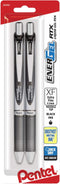 Pentel EnerGel RTX Retractable Liquid Gel Pen, 0.3 mm Needle Tip, Black Ink, Pack of 2...