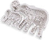 Cute Mother and Baby Elephants Brooch Pins Crystal Rhinestone Animal Kingdom Breastpin Broach...