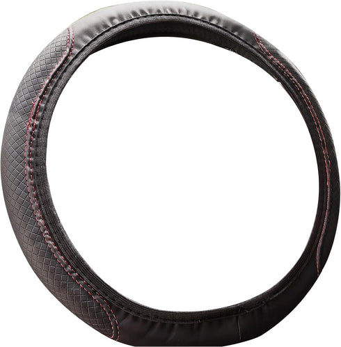Microfiber Leather Steering Wheel Cover, Steering Wheel Covers with Anti Slip Grip Handle Improves Control, Universal Fit for Most Car Truck SUV, ...