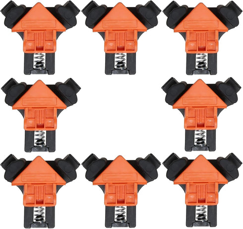 90 Degree Angle Corner Clamps for Woodworking, ABS Fast Adjustable Spring Corner Clip Fixer Woodworker Swing Clamp Tools Right Angle Clamp for Pho...