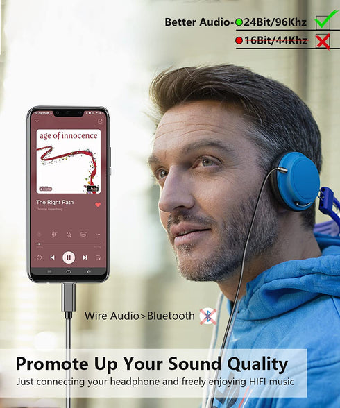 USB C to 3.5mm Audio Aux Jack Cable, USB C to 3.5mm Headphone Audio Cord Car Stereo Aux Cable Compatible with iPhone 15/15 Pro Max, Google Pixel 8...