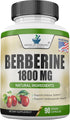 Berberine 1800mg Per Serving, Berberine Supplement, Berberine HCL, Berberine Pills, Berberine Capsules, Cardiovascular & Heart Health, Immune Supp...