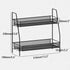 Metal 2 Tier Spice Storage Rack for Kitchen, Countertops, Cabinets, Organizer for Bathroom,Basket for Office and Home, Black...