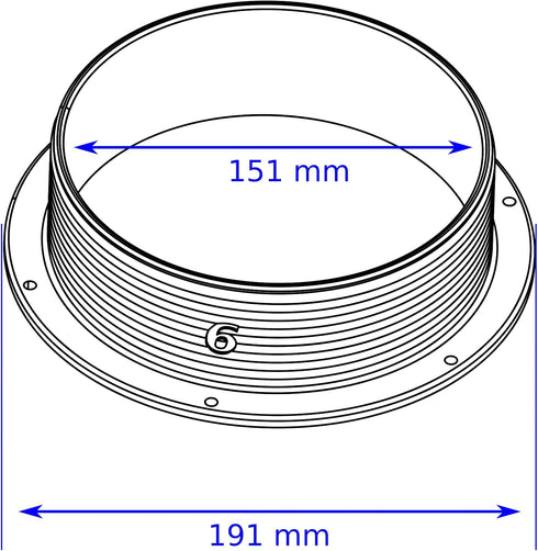 intulon 6-inch Tube Portable AC Air Conditioner/Fan Exhaust Plastic Hose Flange Wall Mount - Counter-Clockwise thread 6CCWMOUNT,Off White...