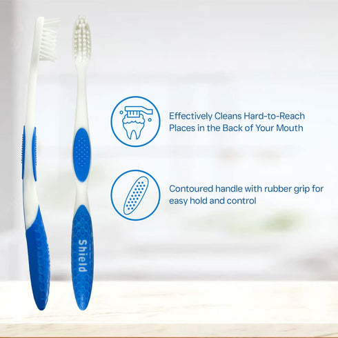 Toothbrush Anti-BAC, Keeps The Filament Surface Clean (Expert Care - Medium Bristles) - Adult - 12 Count (Pack of 1)...