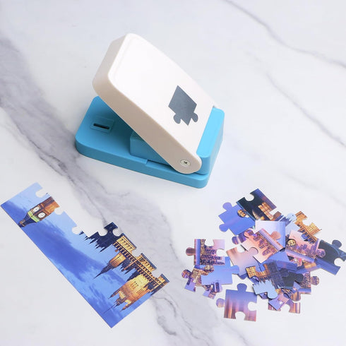Puzzle Punch DIY Jigsaw Puzzle Piece Cutter for Personalized Jigsaw Puzzle Custom Photo Puzzle Customized Puzzle Making Tool (Cerulean Blue)...