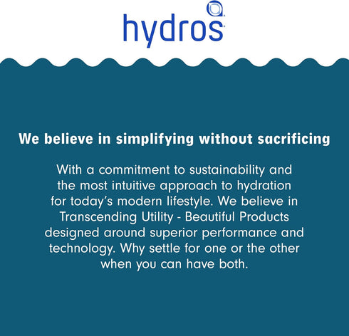 Hydros Filter Refill 2 Pack, Patented Fast Flo Tech, Replacement Water Filters for Hydros Pitchers, Carafes and Bottles, Filters 40 Gallons Each...