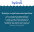 Hydros Filter Refill 2 Pack, Patented Fast Flo Tech, Replacement Water Filters for Hydros Pitchers, Carafes and Bottles, Filters 40 Gallons Each...