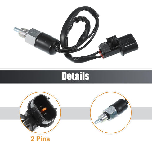 X AUTOHAUX Neutral Safety Switch Back-up Lamp Switch for Mitsubishi Montero 1992-2001 Metal Plastic Silver Tone Black...