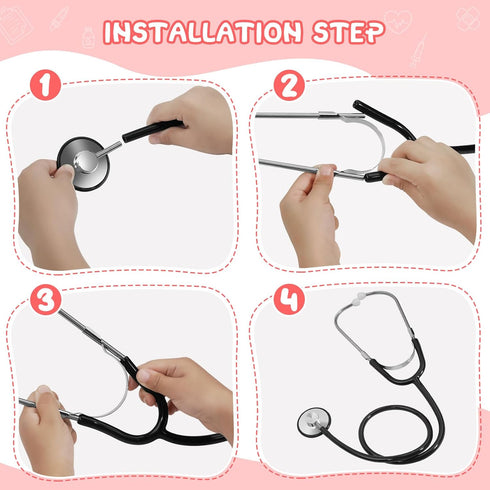 Kids Stethoscope, Real Working Nursing Stethoscope for Kids, Doctor Game Toy for Girls Boys Doctor Nurse Cosplay Costume Accessories...