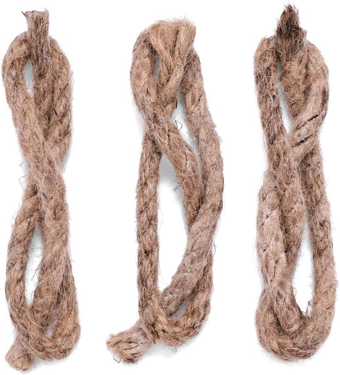 ueberleben Tindår Wick Refill Pack of 3 Surval Kit -Waterproof, 60 Minute Burn Time - Paraffin Wax Infused Hemp Tinder, Fire Starter Kit - Bushcra...