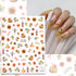 Fall Nail Art Stickers 3D Self-Adhesive Thanksgiving Nail Art Supplies Maple Leaf Nail Stickers Pumpkin Leaf Squirrel Sunflower Flower Designs Nai...