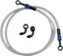 X AUTOHAUX Brake Hose AN3 28 90 Degree M10 Motorcycle Hydraulic Brake Line Oil Hose Pipe Fitting for ATV Motorcycle Motocross Racing Bike 130cm Si...