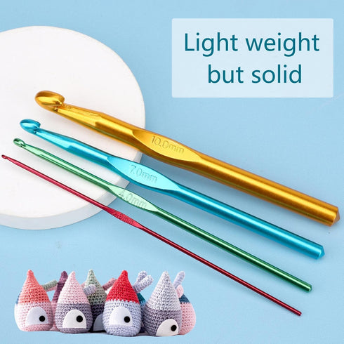 BCMRUN 14 pcs Multicolor Aluminum Crochet Hooks Knitting Needles Craft Yarn 2-10mm …......