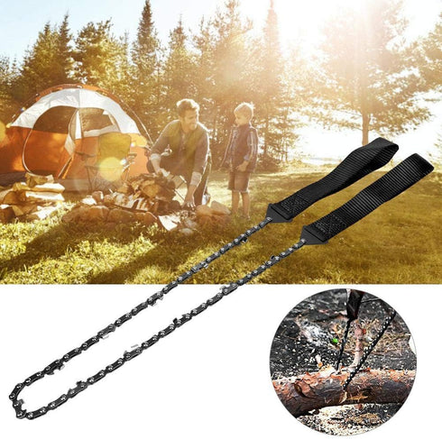 Manual Portable Folding Hand Chainsaw Gear Outdoor Kits for Camping Hiking Survival (Black)...