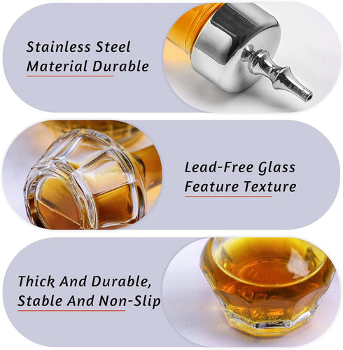 SuproBarware Bitter Bottle – Glass Bitter Bottle with Dash Top, 1.7oz/50ml, Great for Bartender, Home Bar – KJP01 (Silver)...