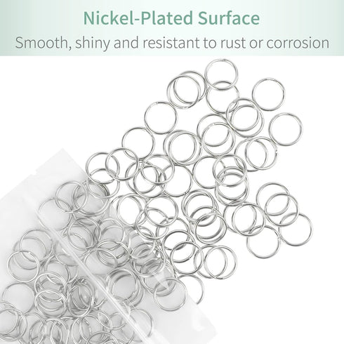 Pawfly 100 Pack 3/5 Inch Mini Split Jump Ring with Double Loops Small Metal Rings Connectors for Jewelry Necklaces Bracelets Earrings Crafts Ornam...