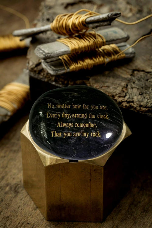 Long Distance Relationships Gifts, "No matter how far you are, Everyday around the clock, always remember, that you are my rock." Engraved rock, F...