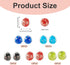 50Pcs Glow in The Dark Lampwork Beads 14.5mm Round Gold Sand Glass Beads Handmade Millefiori Crystal Beads Spacers for Crafts DIY Jewelry Making S...