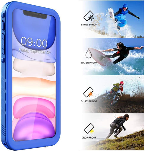 SPORTLINK Waterproof Case for iPhone 11, Full Body Heavy Duty Protection Full Sealed Cover Shockproof Dustproof Built-in Clear Screen Protector Ru...