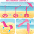 BETTINA Pool Playset - Glam Pool with Slide, Doll Pool Accessories includes Beach Chair, Beach Umbrella, Dog, Swimming Pool Set for 12 Inch Dolls,...