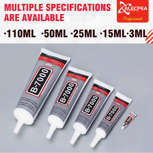 B-7000 Craft Glue for Jewelry Making - 15ml/0.5oz (2 Pack) - Multi-Function B-7000 Super Adhesive Glues Liquid Fusion Glue for Rhinestones Crafts,...