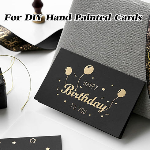 100 Sheets Black Cardstock Thick Paper – A4 Blank Medium Weight 70 lb Cover Card Stock Printer Paper – for Invitations, Scrapbooking, Crafts, DIY ...