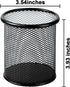 QYH Mesh Pen Cup Metal Pencil Holder for Desk 6 Packs Black Pen Organizer Office 3.54x3.93 Inch...