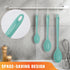 3 Pcs Silicone Spoons Set of 7.9 10.6 14.2 inch for Cooking, Heat Resistant Kitchen Spoons for Mixing, Stirring, and Serving, Small to Large Non S...