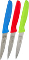 Kitchen Knife 3-Piece Set - 4 inches - Steak and Vegetable Knife - Razor Sharp Pointed Tip, Serrated Edge - Color Coded Kitchen Tools...