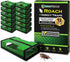 Roach + Spider Traps (12 Box Traps) | Non-Toxic Extra Sticky Box Traps | Trap and Kill German Cockroach, American, and Oriental Roaches Plus Crawl...