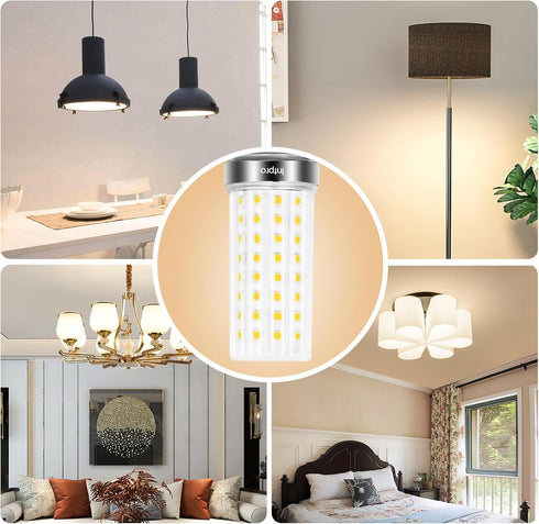Intpro LED Corn Light Bulb 150W Equivalent 2000 Lumen 3000K Warm White 12W E12 Base Non-dimmable Corn Lighting for Home Garage Warehouse Indoor LE...