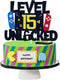 Level 15 Unlocked Video Game Cake Topper - Level 15 Unlocked Awesome 2007 Boy's Birthday Cake Topper - Video Game 15th Birthday Cake Decorations...