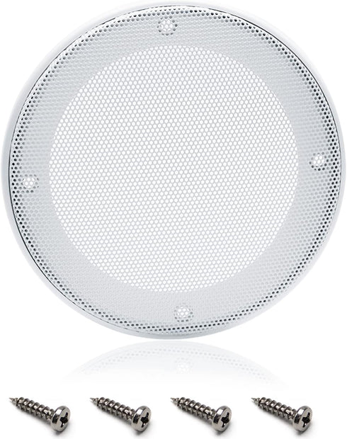 Fielect 8" Speaker Grill Cover White Speaker Grill Mesh Round SubWoofer Grille Car Speaker Grill Cover Guard Protector Replacement...