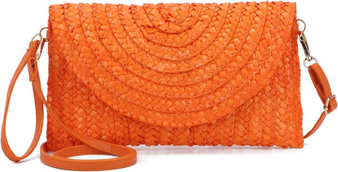 Straw Clutch Purse Bags for Women Summer Beach Purse Woven Straw Shoulder Bags Beach Clutch Bags...