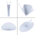 Pangda 24 Pack Folding Fans Round Paper Fans Assortment with Plastic Handle for Wedding Favor Party Bag Filler(White)...