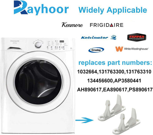 4 Pack 131763310 Washer Door Striker Replacement for Frigidaire Kenmore Washing Machine, Replaces AP3580441 1032664 131763300 Rayhoor