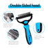Pet Grooming Brush and Metal Comb Double Sided Long Hair Pet Undercoat Cleaner Knotting Comb for Cats for Dogs and Pet Cats Removes Mats and Lint ...